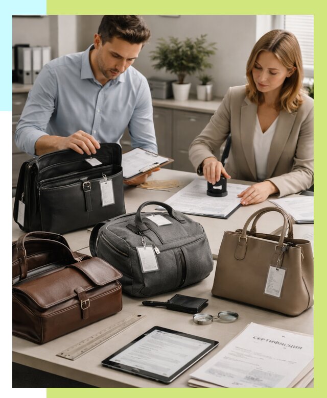 Сертификация сумок в Магадане от 7667 руб. | Алешин-Мгд