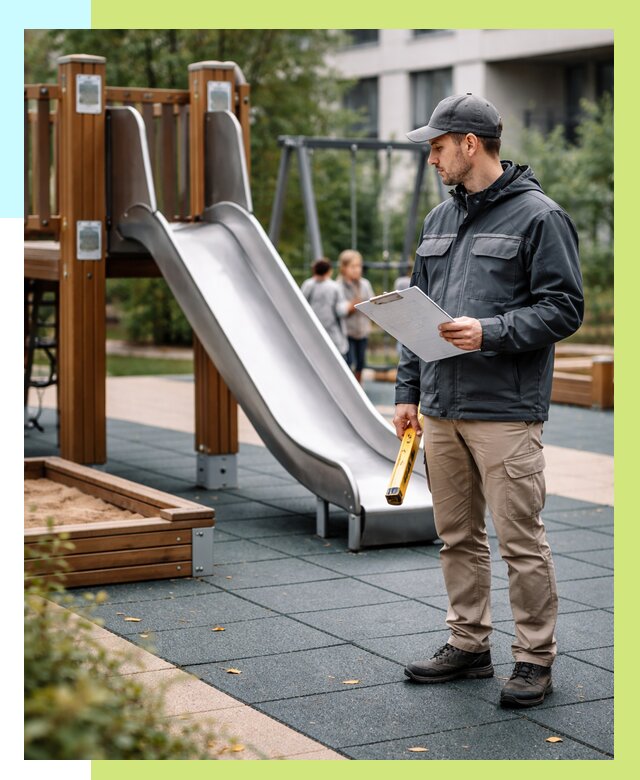 Сертификация детских площадок в Магадане от 25558 р. | Алешин-Мгд