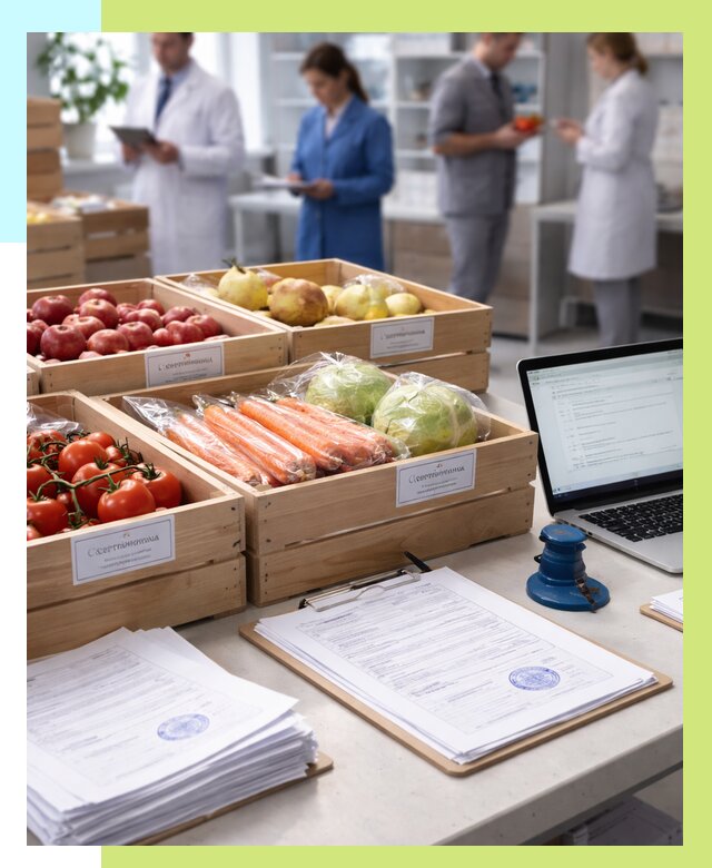 Сертификация овощей и фруктов в Магадане от 8690 р. | Алешин-Мгд