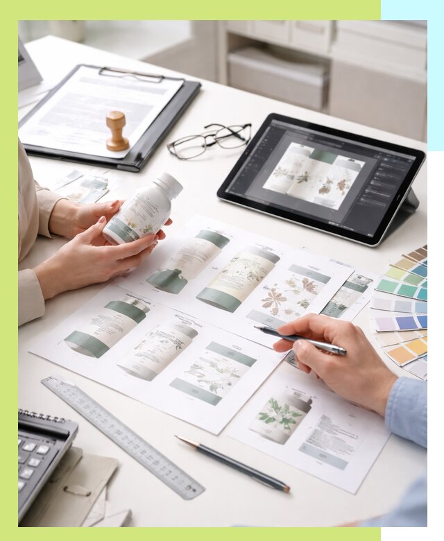 Профессиональная разработка дизайна и текста этикетки продукции в Магадане