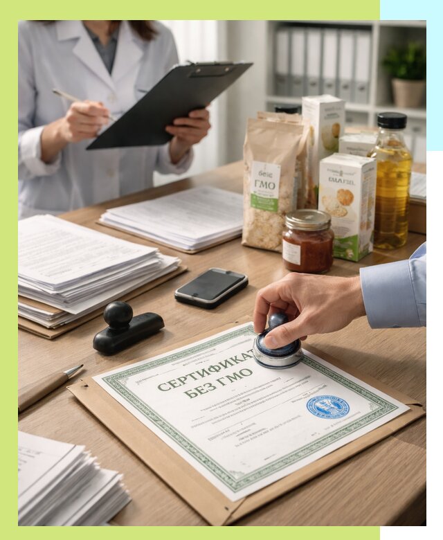 Получение сертификата Без ГМО для продукции в Магадане